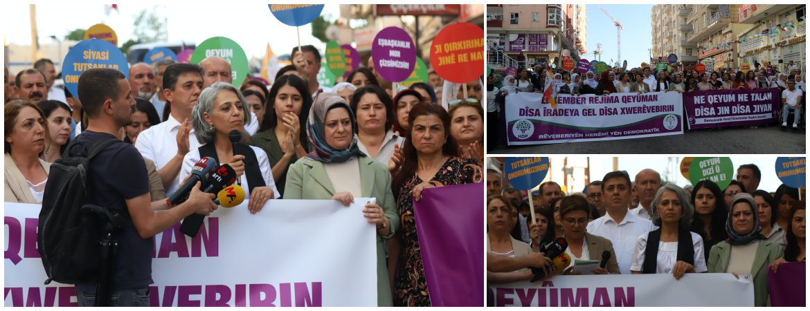 Kayyım Protestosu: O belediyeler Kürt halkınındır ve halkımız kayyımları mutlaka gönderecektir