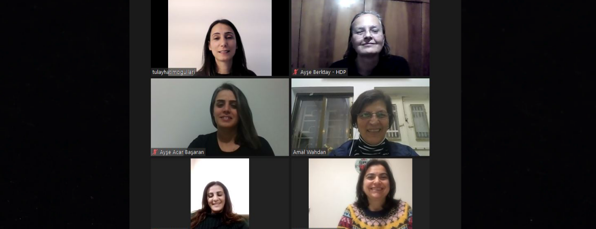 Kadın Diplomasi Komisyonumuz Filistinli kadınlarla online toplantı gerçekleştirdi
