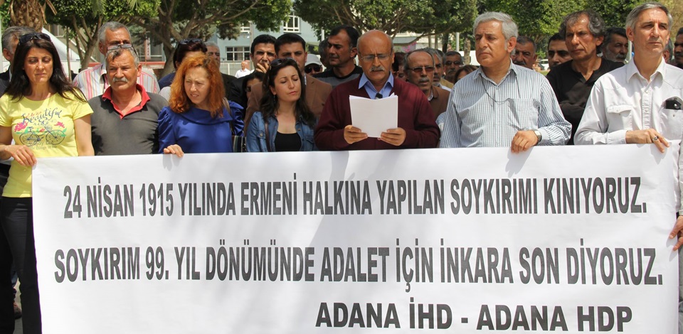 Adanada soykırımın 99. yıl dönümünde kınama eylemi