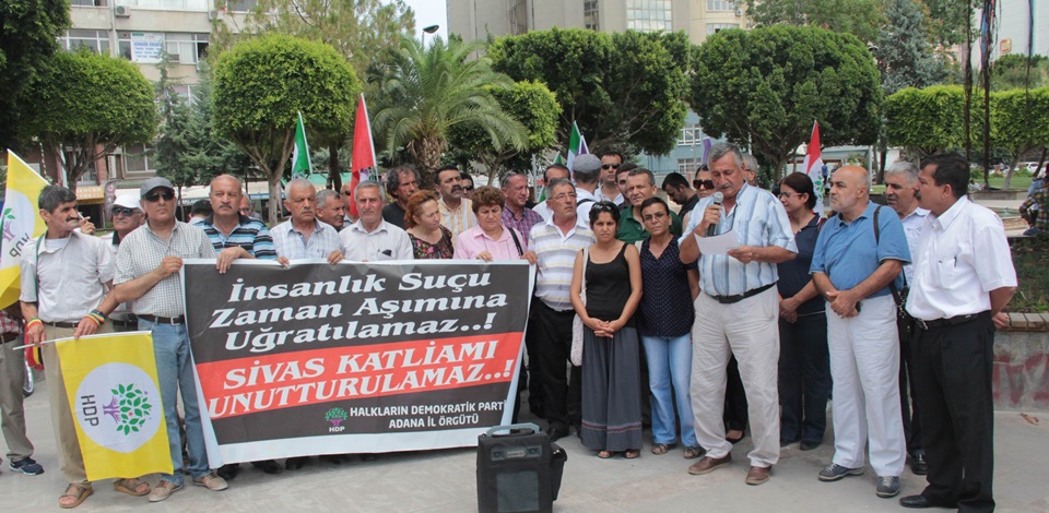 HDP Adana İl Örgütü, Sivas Katliamında katledilenleri andı