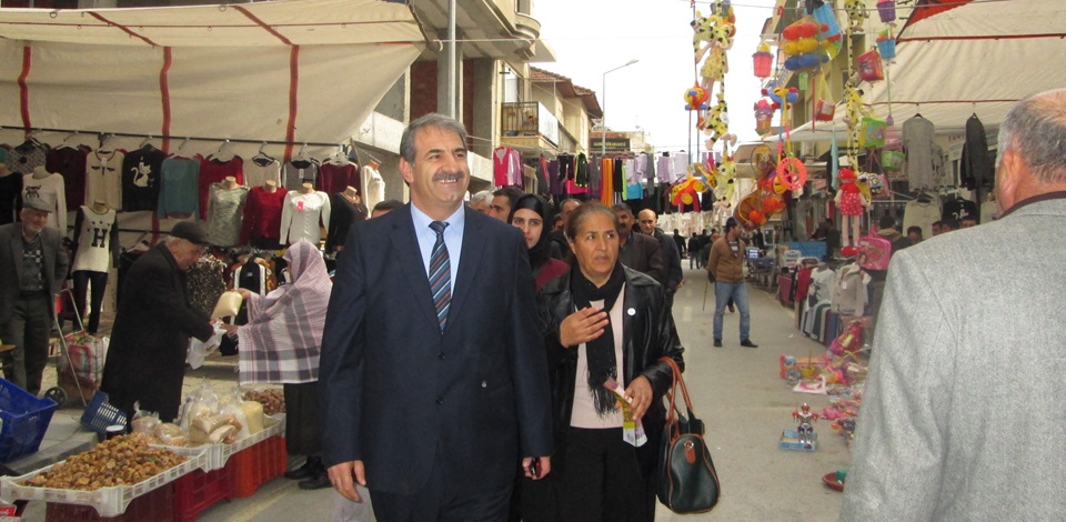 Aydında HDP adayları esnafları ziyaret etti