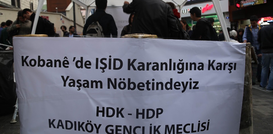HDK ve HDPli gençlerden Kobane için yaşam nöbet çadırı