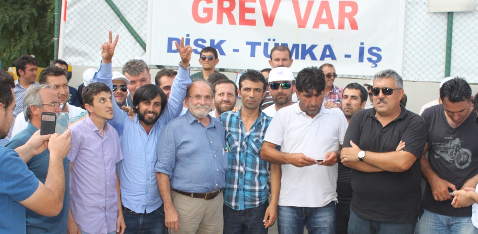 HDP Onursal Başkanı ve Milletvekili Kürkçüden grevdeki işçilere destek ziyareti