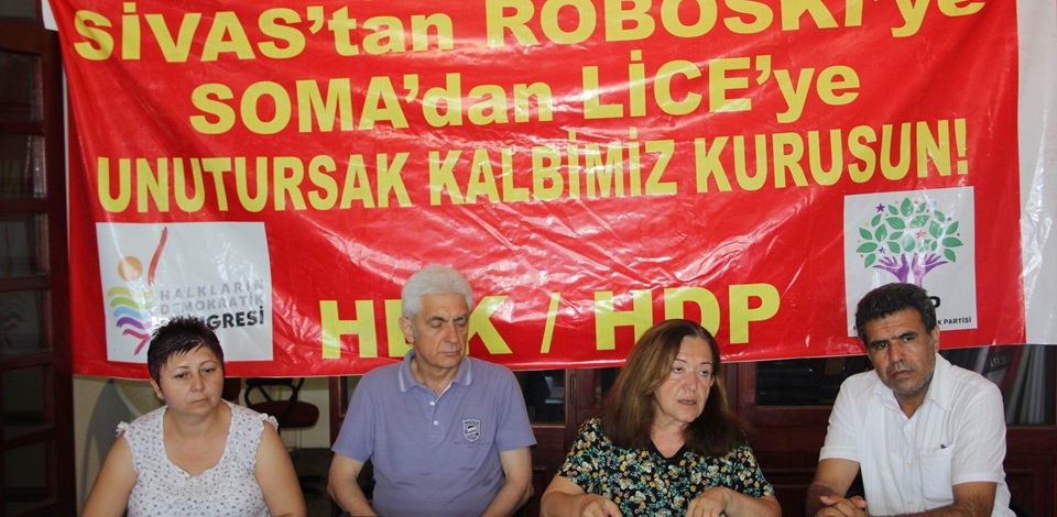 HDP İzmir İl Örgütü, Sivas Katliamı anmasına yapılan saldırıya ilişkin basın toplantısı düzenlendi 