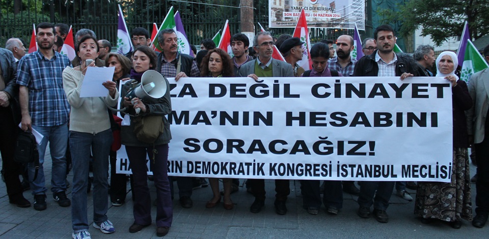 HDPden Soma madencileri için eylem