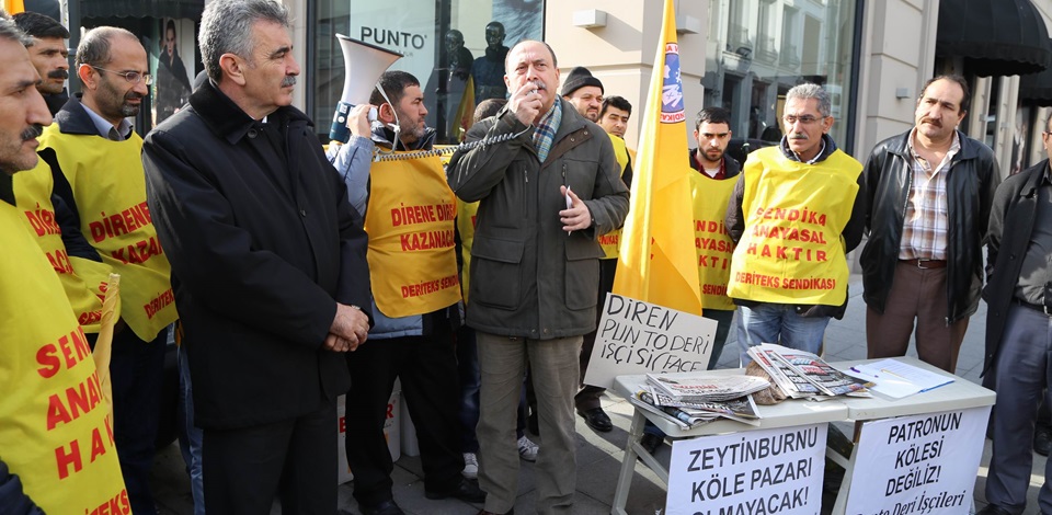 HDPli Tüzelden direnişteki işçilere destek ziyareti